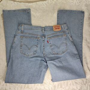 Levi's Jeans Womens 12M Lightwash Blue 550 Relaxed Fit Bootcut Stretchy Midrise